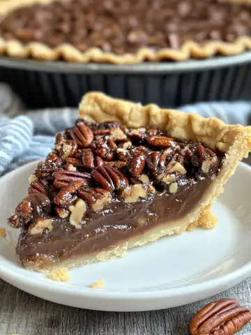 Texas Chocolate Pecan Pie Recipe taken with iphone 15 pro max --iw 2 --ar 4:5 --v 6.1 --raw