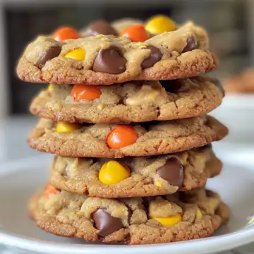 Triple Reese’s Peanut Butter Cookies Recipe taken with iphone 15 pro max --iw 2 --ar 4:5 --v 6.1 --raw