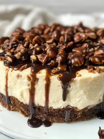 Turtle Cheesecake Recipe taken with iphone 15 pro max --iw 2 --ar 4:5 --v 6.1 --raw
