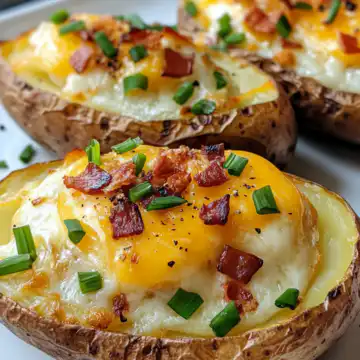 Twice Baked Loaded Breakfast Potatoes Recipe taken with iphone 15 pro max --iw 2 --ar 4:5 --v 6.1 --raw