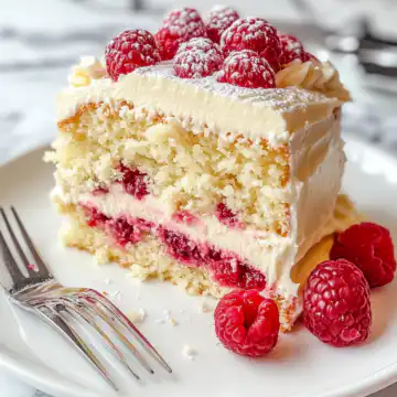 White Chocolate Raspberry Dream Cake Recipe taken with iphone 15 pro max --iw 2 --ar 4:5 --v 6.1 --raw