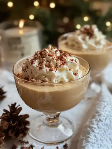 Winter Spice Vanilla Pudding with Brandied Whipped Cream Recipe taken with iphone 15 pro max --iw 2 --ar 4:5 --v 6.1 --raw
