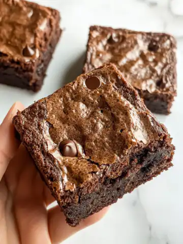 Zero Sugar Greek Yogurt Brownies Recipe taken with iphone 15 pro max --iw 2 --ar 4:5 --v 6.1 --raw