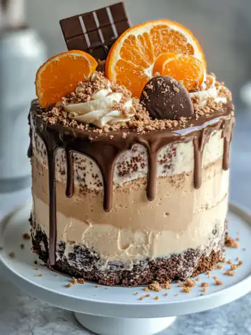 Chocolate & Orange Punchcake Recipe taken with iphone 15 pro max --iw 2 --ar 4:5 --v 6.1 --raw