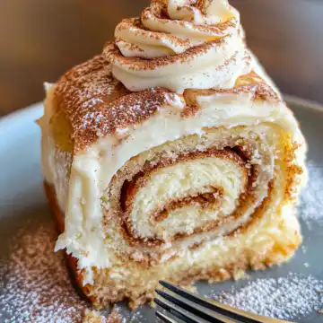 Cinnamon Roll Cake Recipe taken with iphone 15 pro max --iw 2 --ar 4:5 --v 6.1 --raw