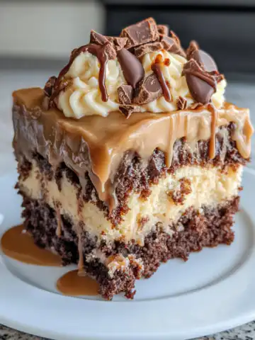 German Chocolate Poke Cake Recipe taken with iphone 15 pro max --iw 2 --ar 4:5 --v 6.1 --raw